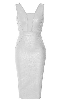 PLUNGE MESH BANDAGE MIDI DRESS IN SLIVER Satin Corset Dress, New Look Dresses, Bandage Skirt, Bandage Midi Dress, Sequin Maxi, Sequin Maxi Dress, Romantic Look, Plus Size Shopping, Stretch Satin