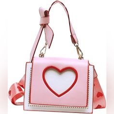 1pc Hot Pink Handbags For Women Love Earth Tones Travel Shoulder Bag For Women Hand Bags Shoulder Bags Crossbody Canvas Bags For Women Blush Delicate Pearlescent Satchel Messenger Heart Core, Bags Business, Luxurious Bags, Envelope Purse, Simple Tote, White Fashion Casual, Shoulder Strap Bag, Rockabilly Dress, Heart Dress