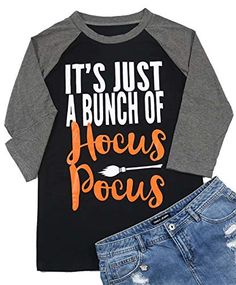 10 Best Halloween Shirts for Women - Look Bests Hocus Pocus T Shirt, Hocus Pocus Funny, Hocus Pocus Halloween Costumes, Hocus Pocus Shirt, Raglan Sleeve Shirts, Hallowen Ideas, Halloween Tee Shirts, Halloween Long Sleeve, New Years Shirts