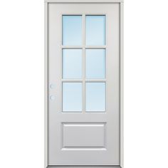 Need a new back door? Save 30-70% at Houston Door Clearance Center. Hundreds of discount doors to choose from. Buy cheap new door today! 3/4 Glass Door, Full Glass Back Door, Glass Exterior Door, 4 Panel Doors, Glass Entrance Doors, White Front Door, Hardie Board, House Upgrades, Fiberglass Exterior Doors