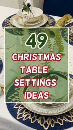 Place Settings For Christmas Table, Christmas Place Settings Ideas, Christmas Tablescapes Ideas Round Table, Christmas Round Table Settings, Christmas Table Settings Round Tables, Round Dining Table Christmas Decor, Christmas Table Settings Ideas Simple, Christmas Place Setting Ideas, Simple Christmas Table Settings