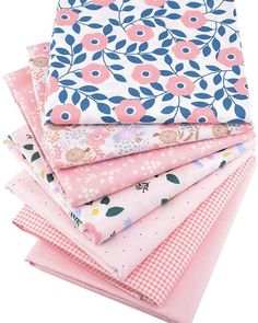 PRICES MAY VARY. 【What You Get】: You will get a set of thick cotton patchwork, each piece of cotton cloth measures 19.6 x 15.7 inches (50cm x 40cm); The set has 7 pieces, it is enough for you and your family to decorate what you want. 【Printed design】: Nice assortment of different patterns, wonderful design, color and texture. Polka dots, gingham, patterns, flowers. Good item for many craft projects and sewing. 【High quality】: The fabric is comfortable, soft and pleasant to the touch, and it fee Fabric Bowls, Costura Diy, Quilt Material, Diy Sewing Pattern, Fabric Remnants, Fabric Bundle, English Paper Piecing, Liberty Fabric, Diy Fabric