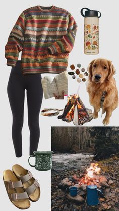 Camping Womens Outfits, Outdoors Fall Outfits, Campfire Outfit Fall Casual, Camping Fits Fall, Friday Fall Outfit, Amazon Hiking Clothes, Granola Travel Aesthetic, Crunchy Outfits Winter, Outdoorsy Style Fall