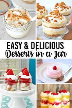 easy and delicious desserts in a jar