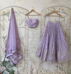 Lilac Lehenga, Lavender Lehenga, Trendy Lehenga, Pastel Lehenga, Lehenga Choli Designs, Simple Lehenga, Indian American, Mehendi Outfits, Sabyasachi Lehenga