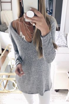 Women'S Long Sleeve V-Neck Knitted Sweaters Fitted V-neck Sweater For Loungewear, Gray V-neck Top For Winter, Stretch V-neck Sweater With Ribbed Neckline, Gray V-neck Sweater For Loungewear, Casual Stretch V-neck Sweater, Casual V-neck Knit Top For Layering, Casual Stretch V-neck Knit Top, Cozy V-neck Top For Layering, Casual V-neck Stretch Knit Top