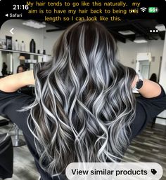 Embracing Grey Hair, Brown And Silver Hair, Brown Hair With Silver Highlights, Grey Hair Color Silver, Grey Blending, Black And Grey Hair, Silver Hair Highlights, Rambut Brunette, Blonde Highlights On Dark Hair