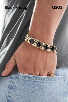 Accessories by ASOS DESIGN Your jewelry box's latest addition Chunky chain Cross design Secure closure Bracelet With Cross, Bracelets Design, Chunky Bracelet, Chunky Bracelets, Trainer Heels, Spring Floral Dress, Cross Design, Black Long Sleeve Dress, Cross Designs