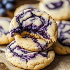 Blueberry Jam Dessert Recipe, Crumbl Cookie Blueberry Muffin, Jiffy Blueberry Cheesecake Cookies, Blueberry Cheesecake Cookies Jiffy, Blueberry Cheesecake Cookies Recipes, Blueberry Swirl Cookies, Blubbery Recipes, Blueberry Cake Mix Cookies, Blueberry Streusel Cookies