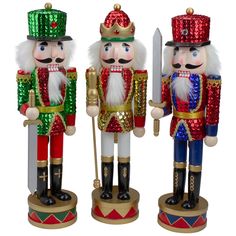 two nutcrackers are standing next to each other