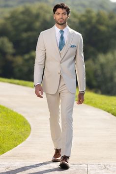 Experience fairytale wedding moments in modern luxury with the Michael Kors Tan Performance Stretch Wedding Suit. The unique stretch fabric comprised of CoolMax for comfort and Sorona for maximum flexibility delivers all-day comfort. Pair it with a pair of matching ultra slim fit pants and a matching vest for a three-piece suit look. This style is available to rent or to buy. Slim Fit Styling Tailored in CoolMax / Sorona / Wool Performance Stretch blend Flat front Exact waist Belt loops & buttons to accommodate suspenders Coordinates with matching tan suit coat and vest, sold separately Tan Tux Wedding, Tan Tux, Tan Suit, Tuxedo Wedding, Tuxedo Suit, Wedding Suit, Slim Fit Suit, Groom Attire, Three Piece Suit