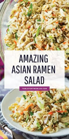 Asian Ramen Salad, Asian Ramen, Salad Macaroni, Salad Quinoa, Ramen Salad, Ramen Noodle Salad, Resep Salad, Pasta Carbonara