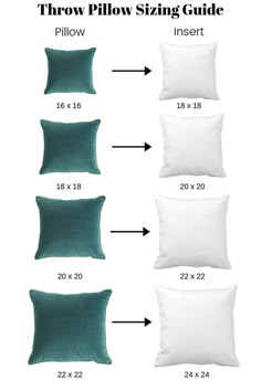 the pillow size guide for pillows