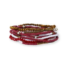 PRICES MAY VARY. Game Day Bracelets for Women: Show your team spirit with this bracelet set of 10! Mix & match these glass beaded bracelets to complete the perfect game day outfits that scream school pride & fan dedication whether you're watching from the stands or the couch. Gameday Bracelets: These comfortable stretch bracelets are designed for all-day wear during game days. The flexible design ensures they stay in place whether you're cheering in the stands or pacing the sidelines, perfect fo Cheer Team Gifts, Football Moms, Bracelets Red, Gameday Outfits, Bracelet Stacks, Bracelet Pack, Human Hands, Minimal Aesthetic, Stackable Bracelets