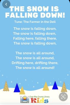 the snow is falling down poem for kids