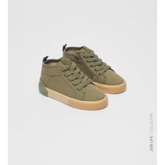 So Disappointed That My Son Outgrew These Before We Could Wear Them. The Cutest Little Army Green High Top Sneakers. Zippers On The Inside Make Them Easy To Put On And Take Off. Size 4. Casual Non-slip High-top Lace-up Sneakers, Casual Non-slip High-top Sneakers, Zara Casual Sneakers For Spring, Zara Casual Spring Sneakers, Zara Spring Casual Sneakers, Zara Casual Sneakers With Rubber Sole, Zara Casual High-top Sneakers, Zara Sneakers For Spring Streetwear, Zara Sneakers For Streetwear With Round Toe