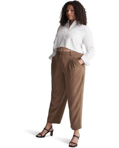 Madewell Pleated Tapered-Leg Pants | Zappos.com Tapered Leg Dress Pants With Button Closure For Work, Relaxed Fit High-waisted Dress Pants For Office, Office Pants With Button Closure And Tapered Leg, Office High-waisted Dress Pants, Belted Straight Dress Pants For Business Casual, High Waist Pants With Belted Cuffs For Work, Belted Pants For Business Casual, Tapered Leg Dress Pants With Pockets For Office, Belted High-waisted Dress Pants For Work