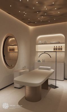 BEAUTY LOUNGE SPA DESIGN Beauty Spa Decor Ideas, Modern Medspa Interior Design, Wellness And Spa Design, Modern Massage Room Interior Design, Korean Beauty Salon Interior, Modern Spa Aesthetic, Minimalistic Beauty Salon, Med Spa Lobby Design, Make Up Chair Design