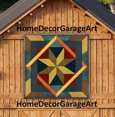 the home decor garage is made from wood and has an image of a star on it