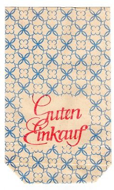 an old bag with the word gutten enkauf on it