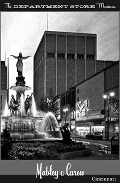 an advertisement for the department store, which is located in front of a large building