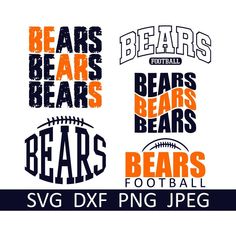 bears and bears football svg designs