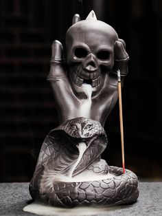 PRICES MAY VARY. [ Ideal Gift Set ] - Ideal gift-giving backburning incense burner package! Haiswonsa skull backflow incense holder comes with 1 x tweezer , 1 x fireproof mat, 15 x backflow incense cones, 45 x incense sticks. You don't need to buy additional accessories to use it straight away, the insence waterfall skull incense burner, tweezer, mat and waterfall incense cones are included in the set, all-in-one backflow incense burner set that saves you time and hassle. [ Two-Use Burner Holder Incense Holder Ceramic, Cone Incense Holder, Insence Burner, Waterfall Incense, Skull Snake, Yoga Home, Cone Incense, Incense Burner Holder, Meditation Rooms