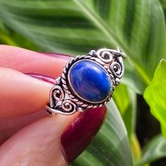 "eevee" Intoxicating cobalt blue lapis ring. Encourages self-awareness, allows self-expression and reveals inner truth, providing qualities of honesty, compassion and morality to the personality. 925 sterling silver stamped Message me to see if your size is available x  Worldwide shipping available 🐢 Message me if you have any questions! Always more than happy to help xx 💗 stone * hippie * crystal * fairy * tribal * tree of life * bohemian * statement * vintage * unique * retro * timeless * gr Cheap Bohemian Blue Rings, Mall Goth Y2k, Lapis Crystal, Crystal Fairy, Goth Y2k, Lapis Ring, Gold Flecks, Blue Lapis, Crystal Ring