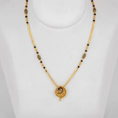 Small Mangalsutra, Gold Jewellery Collection, Mangalsutra Design, Black Diamond Necklace, Neck Pieces Jewelry, Set Rings