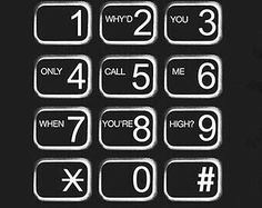 an old style phone with the number nine on it's buttons and numbers below