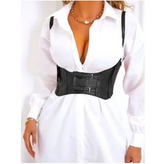 Questions? Leave A Comment Below! Belt Corset, Leather Bustier, Underbust Corset, Edgy Fashion, Waist Belt, Black Leather, Womens Tops, Fashion Outfits, Leather