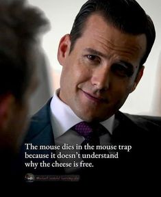 a man in a suit and tie with a quote from the tv show mad men