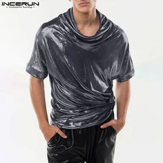 SPECIFICATIONS Brand Name: INCERUN Applicable Scene: CASUAL Sleeve Length(cm): short（4-16inch） Applicable Season: summer Style: Casual Origin: Mainland China CN: Guangdong Material: POLYESTER Material: SPANDEX Collar: Turtleneck Sleeve Style: Regular Hooded: No Fabric Type: Broadcloth Gender: MEN Pattern Type: Luminous Craft of Weaving: TAT Tops Type: TEES Item Type: tops Place Of Origin: China (mainland) Color: Gold,Silver,Royal Size: S,M,L,XL,2XL,3XL,4XL,5XL,Plus Size Size:S,M,L,XL,2XL,3XL,4XL,5XLFabric Material:94%Polyester+6%SpandexColor:Gold,Silver,RoyalSuitable Type:FitStyle:BasicsOccasion:LeisurePattern:GlitterThickness:ModerationProduct Description:Men's glitter short sleeve tops.Label: YesPackage Included:1 * Tops Please note:Thanks to your understanding, the size may be 2 cm / 1 Glitter Shorts, Romper Suit, Summer Style Casual, Guinea Bissau, Haiti, Summer Tops, Cayman Islands, American Style, Summer Style