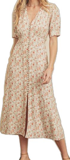 Feminine Summer Midi Dress For Date Night, Feminine Midi Dress For Day Out, Beige Maxi Dress For Dress Down Occasions, Feminine Beige Midi Dress For Summer, Beige Midi Dress For Brunch, Feminine Midi Dress For Dress Down Occasions, Beige Maxi Dress For Garden Party, Spring Knee-length Maxi Dress, Persephone Dress