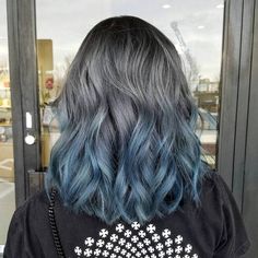 Balayage Hair Diy, Best Ombre Hair, Grey Ombre Hair, Blue Ombre Hair, Color Melt, Faded Hair, Ombré Hair, Hair Color Blue, Ombre Hair Color