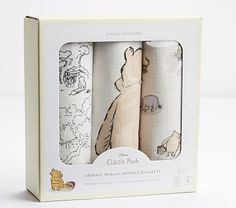 Disney Winnie The Pooh Organic Muslin Swaddle Set #pbkids Pottery Barn Baby, Names Girl, Winnie The Pooh Plush, Muslin Baby Blankets, Baby Room Inspiration, Toddler Quilt, Nursery Room Inspiration