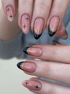 Colorful Nails, Gold Nail, Y2k Nails, Diy Nail Art, Nail Arts, Rhinestone Nails, Nail Art Diy, Cute Acrylic Nails