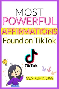 the most powerful affirmations found on tiktok and tiktok