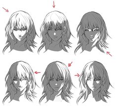 How To Draw Anime, Drawing Hands, Seni Dan Kraf, Drawing Faces, Draw Anime, Digital Painting Tutorials, Anime Drawings Tutorials, Anatomy Art