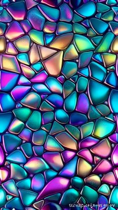 an image of colorful glass tiles that looks like they have been made to look like something out