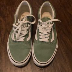 Light Green Vans Size 9.5 In Box Aven Brooks, Peter Pettigrew Aesthetic, Vans Green, Peter Pettigrew, Green Vans, Shoes Vans, Womens Vans, Vans Shoes, Light Green