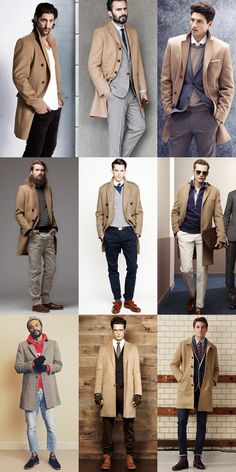 Men's Beige Overcoat Autumn/Winter Lookbook. Great ways to wear a trench. Gentlemens Guide, Overcoat Men, Der Gentleman, Winter Suits, Winter Lookbook, Neue Outfits, Mens Fall