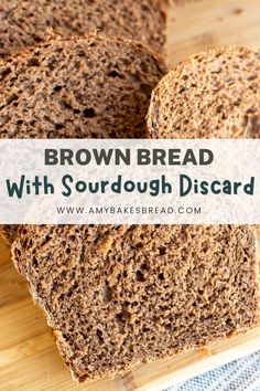 brown bread with sourdough disard on a cutting board