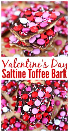 valentine's day saltine toffee bark