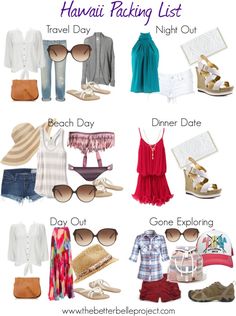 Packing List Spring Break Packing List, Spring Break Packing, Hawaii Packing List, Hawaii Packing, Outfit Essentials, Beach Vacation Outfits, Travel Outfit Summer, Clothes And Shoes, Vacation Packing