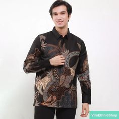 This Mens T-Shirts item is sold by ViraEthnicShop. Ships from Indonesia. Listed on Feb 4, 2024 Traditional Black Shirt With Batik Print, Batik Shirt, Formal Shirt, Formal Shirts For Men, Feb 4, Men Shirt, Formal Shirts, Stylish Men, Male Models