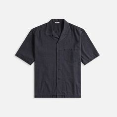 Auralee Selvedge Super Light Denim Shirt - Washed Black – Kith Light Denim Shirt, Kith Women, Ronnie Fieg, Plus And Minus, Wool Shirt, Light Denim, Denim Fabric, Cotton Silk, Denim Shirt