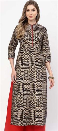 Black and Grey color Kurti in Cotton fabric with Printed work Fitted Black Cotton Fabric, Traditional Black Block Print Fabric, Traditional Black Fabric With Block Print, Color Kurti, Designer Kurti, Kurti Designs, Grey Color, Gray Color, Black And Grey