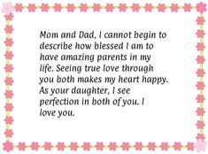 a mother's day card with the words mom and dad, i cannot not begin to