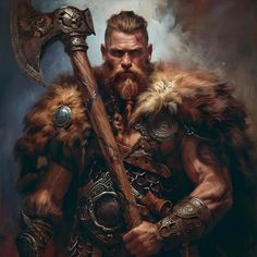 Viking Warrior Men, Warrior Man, Dnd Portraits, Rose Glasses, Viking Bear, Nordic Mythology, Fantasy Realm, Stylized Character, Character Portrait